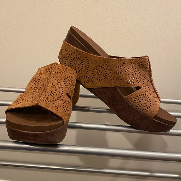 Yellow Box Shoes - Brand new wedge sandals - never worn